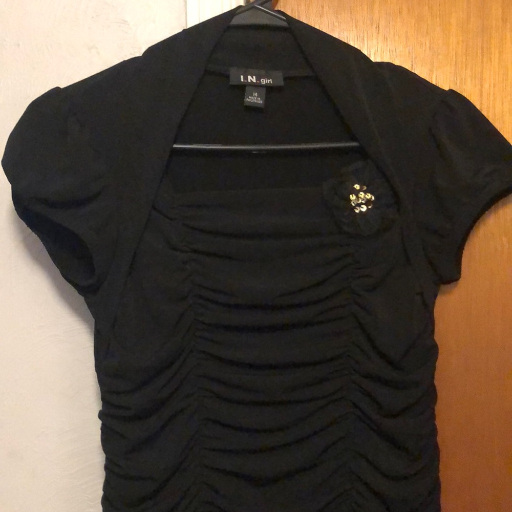 I. N. Girl Black and gold Girls dress